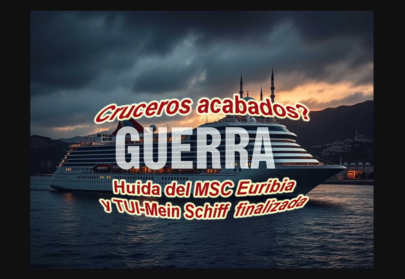 La huida de Oriente Medio ha terminado. Los dos  cruceros Mein Schiff 4+5 se dirigen a Ciudad del Cabo. MSC Euribia finalmente atravesará el Canal de&nbsp;Suez.